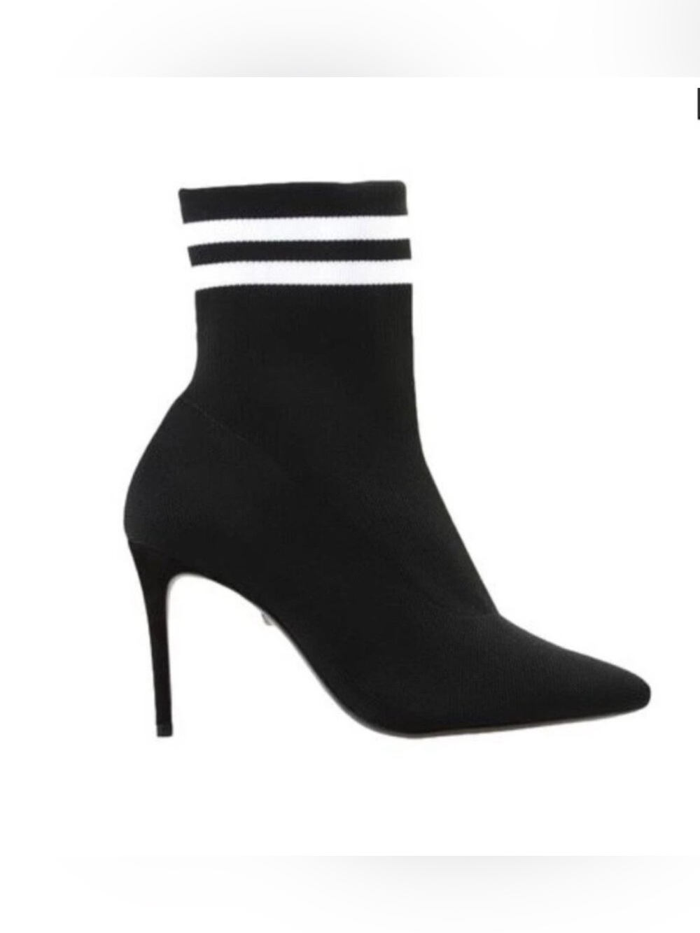 SCHUTZ Gisela Stretch Sport Black White Sock Bootie Size 7